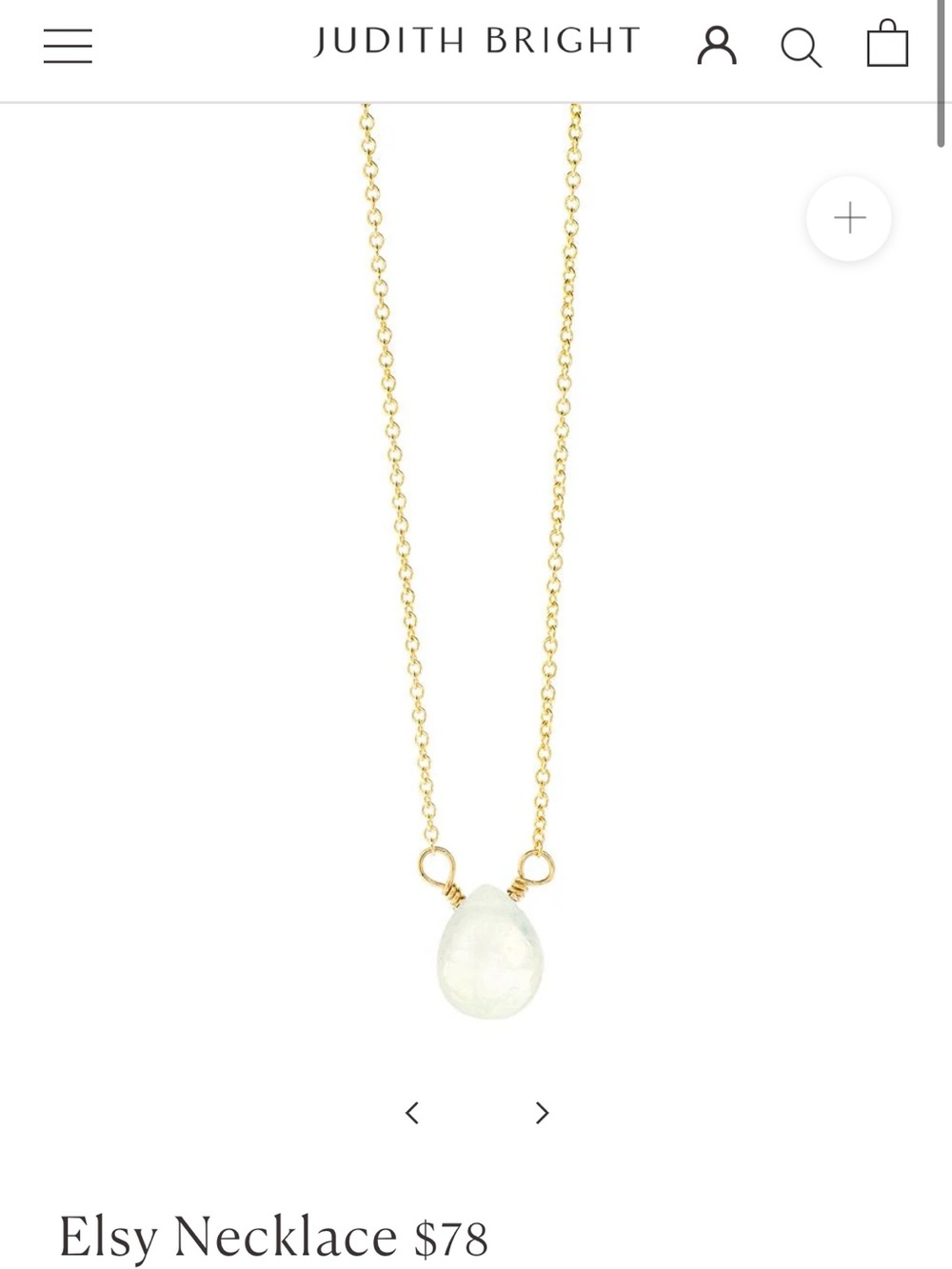 Judith Bright Elsy Necklace with moonstone